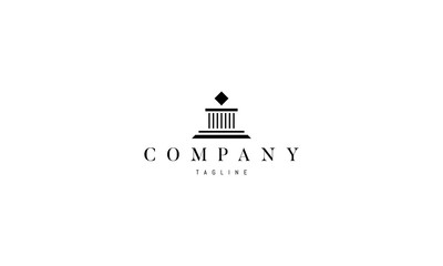 Vector logo on which an abstract image of the temple.