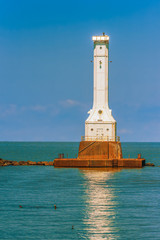 Huron Harbor Lighthouse.Lake Erie.Huron.Ohio.USA