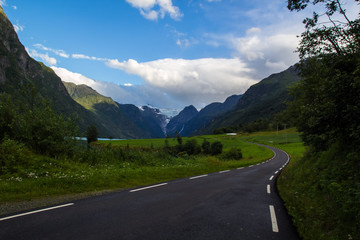 Arctic scenic road on norway