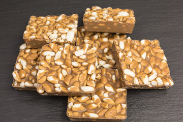 milk chocolate candy with puffed rice