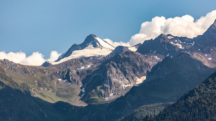 Fototapeta na wymiar The Caucasus mountains in Georgia country. Beautiful mountain landscape. Svaneti.