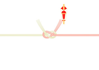 A4サイズ　水引　5本　のし紙　あわじ結び