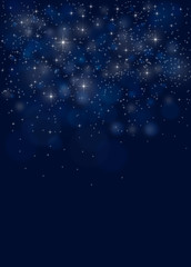 Blue Christmas night sky background