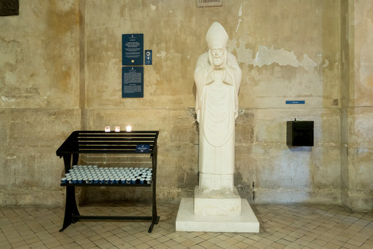 Paris, France - Sept 04, 2019:  Paroisse Saint Pierre De Montmartre Or Church Of Saint Peter Of Montmartre One Of Paris Oldest Churches .