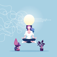 Businesswoman making decision-Business concept