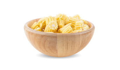 Fresh Baby corn on white background.