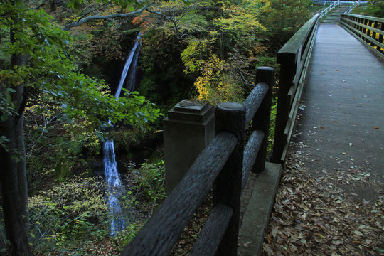 吾妻渓谷・白糸の滝と瀧見橋