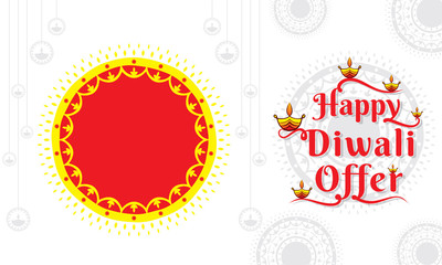 Happy Diwali festival of light in india, Vector illustration