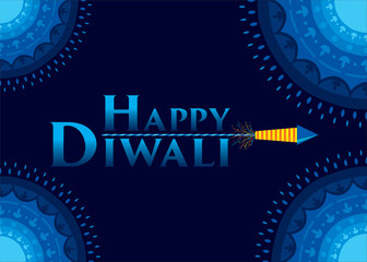 Happy Diwali festival of light in india, Vector illustration