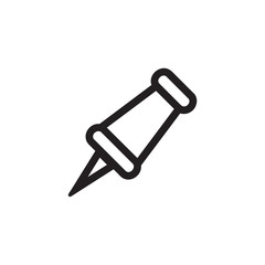 Fototapeta premium Pin vector icon, office symbol. Simple, flat design for web or mobile app