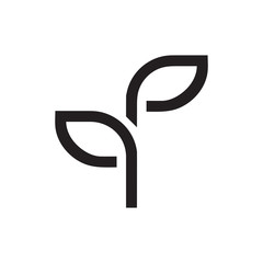 Plant vector icon, nature symbol. Simple, flat design for web or mobile app