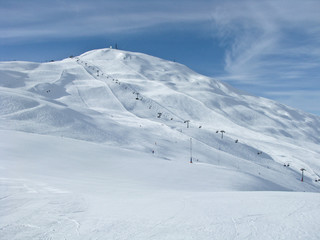 ski resort, snow mountains, Alps