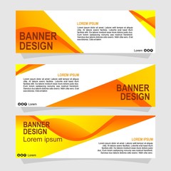 Vector abstract design banner web template.