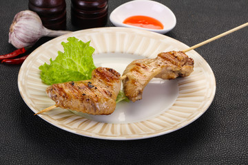 Chicken wings skewer