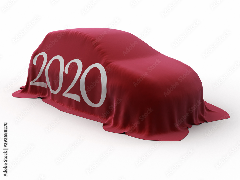 Poster 2020 car. image with clipping path