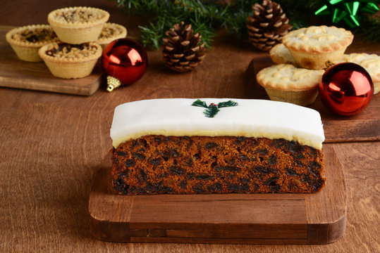 christmas baked food with decorations