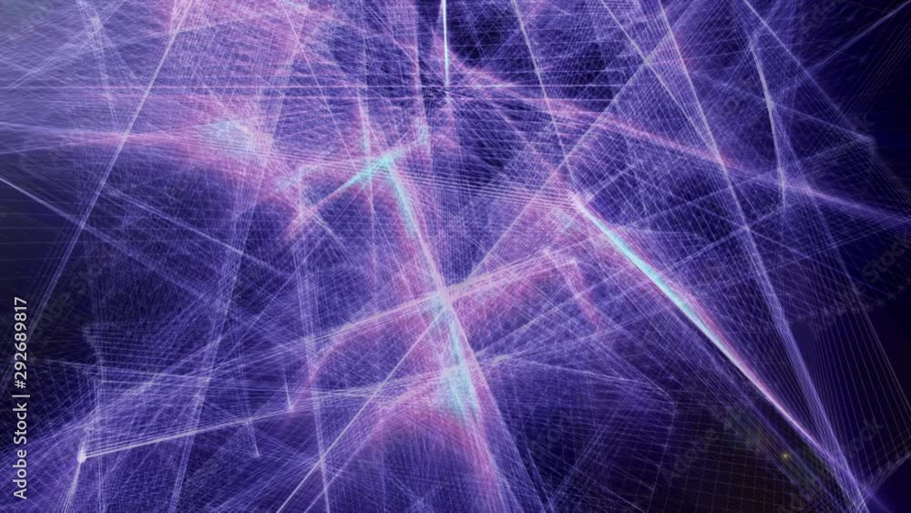 Poster 4k Footage Line Communication Swirl Wave Future Glowing Surface Cool Dynamic Technology Background. Loop Digital Data Flow Reality Futuristic Shape Animation.