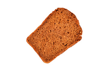 bread slice isolated on white background