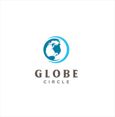 Business Global Logo Design Globe . World Earth Logo Business Icon Design Vector	