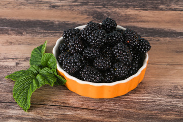 Sweet tasty ripe Blackberry heap
