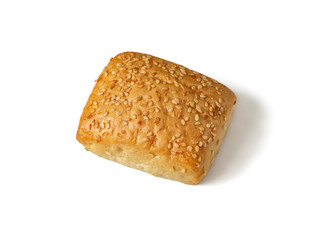 Bun, sprinkled with sesame seeds, with a Golden crust