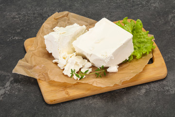 Greek traditional Feta soft cheese