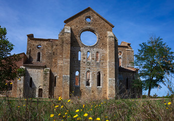 Fototapeta premium L'Abbazzia di San Calgano, Chiusdino (SI), Toscana
