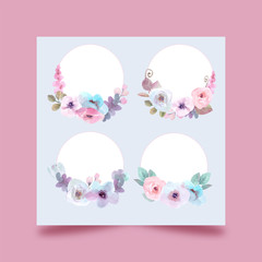 vectors, flower wreath for design