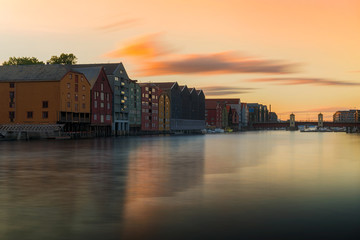 Fototapeta premium Trondheim at Sunset