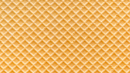 abstract empty golden waffle texture, background for your design, panorama - obrazy, fototapety, plakaty