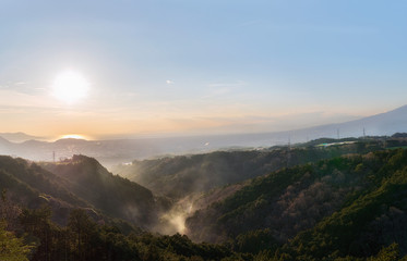 Sunset time in near Hakone Izu National Park