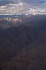 Himalaya mountains on clouds