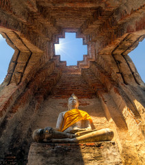 Buddha at Wat Prasat Nakorn Luang ,Phra Nakorn Si Ayutthaya,Thailand