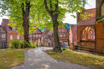 Moelln (German: Mölln), Germany. The central square of the medieval old town.