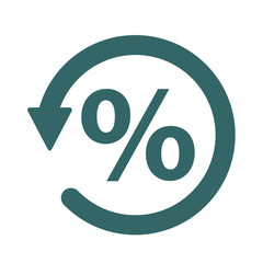 Chargeback icon symbol, return money isolated on white background