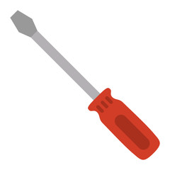 Screwdriver icon in flat style isolated on white background. Fix symbol for your web site design, logo, app, UI etc