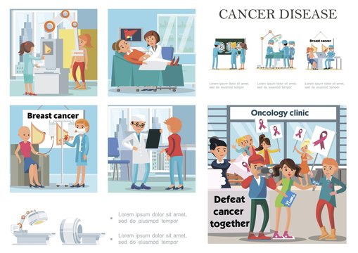 Flat People And Cancer Disease Composition
