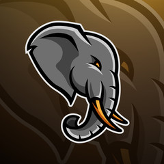 Elephant head logo gaming esport