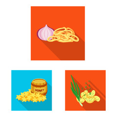 Vector illustration of taste and seasonin icon. Collection of taste and organic vector icon for stock.