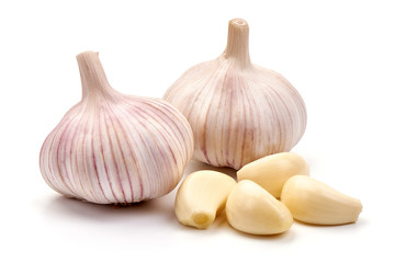 Fresh garlic, isolated on white background
