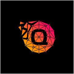 letter Q Logo Design Template. technology digital logo. connect concept. negative space concept. network icon -vector