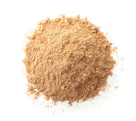 Top view of ground dry ginger powder