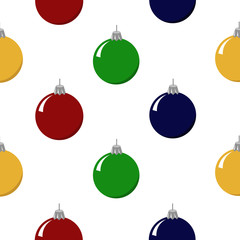Pattern for Christmas and new year. Garlands and colored balls for the Christmas tree.