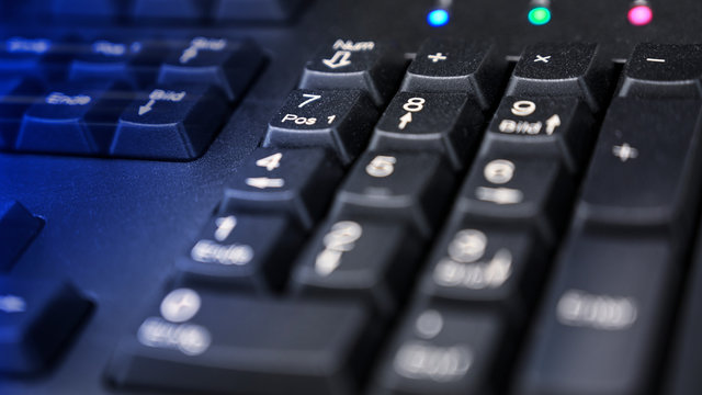 Computertastatur in Betrieb