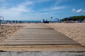 Obraz premium Bretterweg zum Strand 