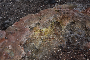 Volcanic soil in a Silvestri Crater of Etna