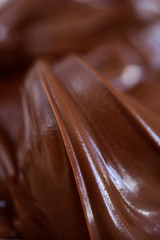 Texture from melted chocolate.