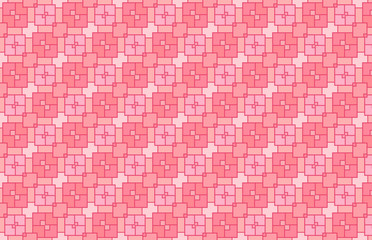 decorative geometric block and tiles pattern