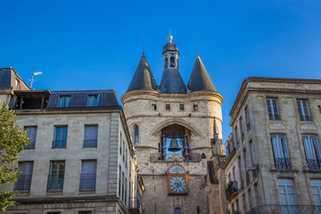 La Grosse Cloche, the second remaining gate of the Medieval walls of Bordeaux, famous bell tower