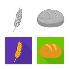 Vector design of agriculture and farming logo. Set of agriculture and plant vector icon for stock.